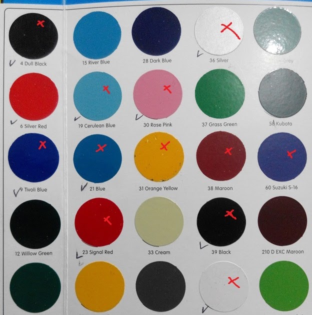 Aksesoris 38 Katalog Warna Cat Semprot Rj London