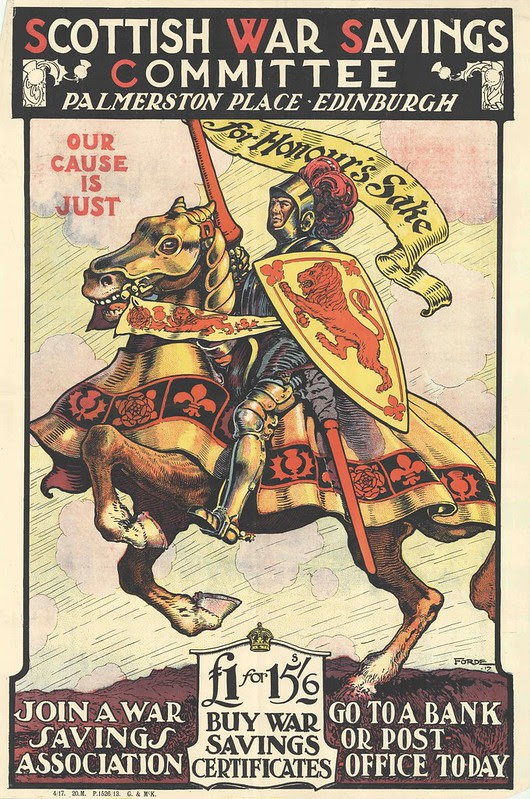 historic-style war propaganda poster with crusader knight on horseback