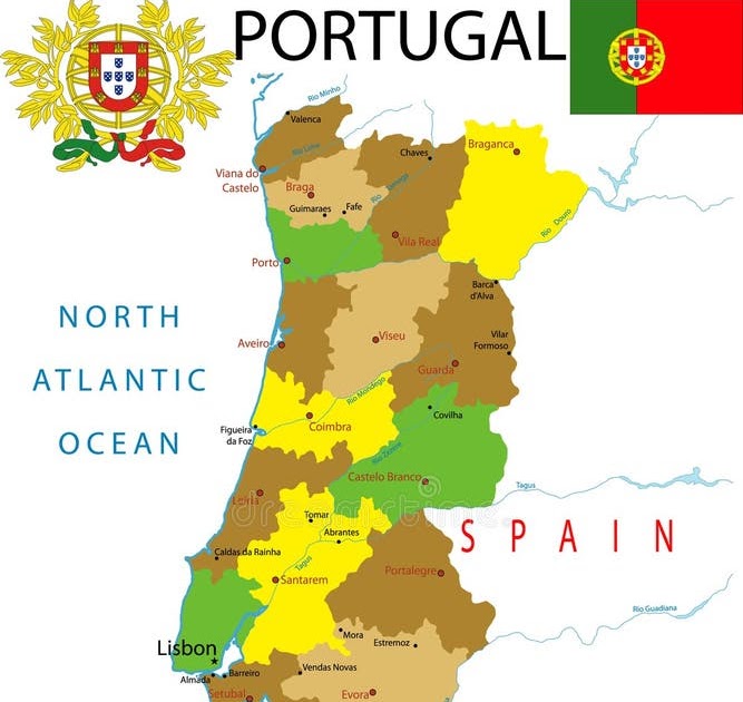Portugal Karte Deutsch