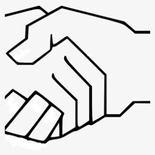 Shaking Hands Line Drawing