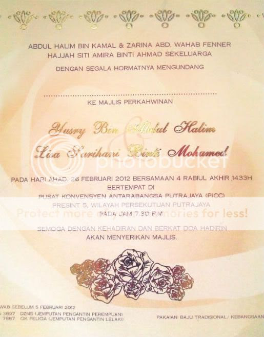 Wedding Card's Blogshop: Wedding Card design for Malay