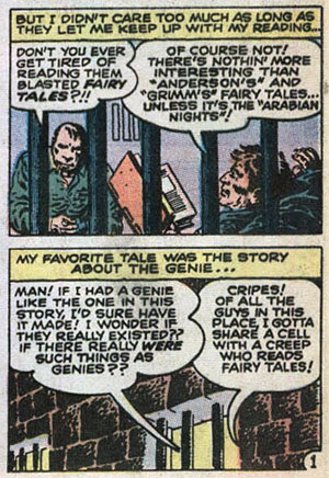 'Joker sez we're gonna break outta here at midnight an' attack the Batman...pass it on!' Genie
