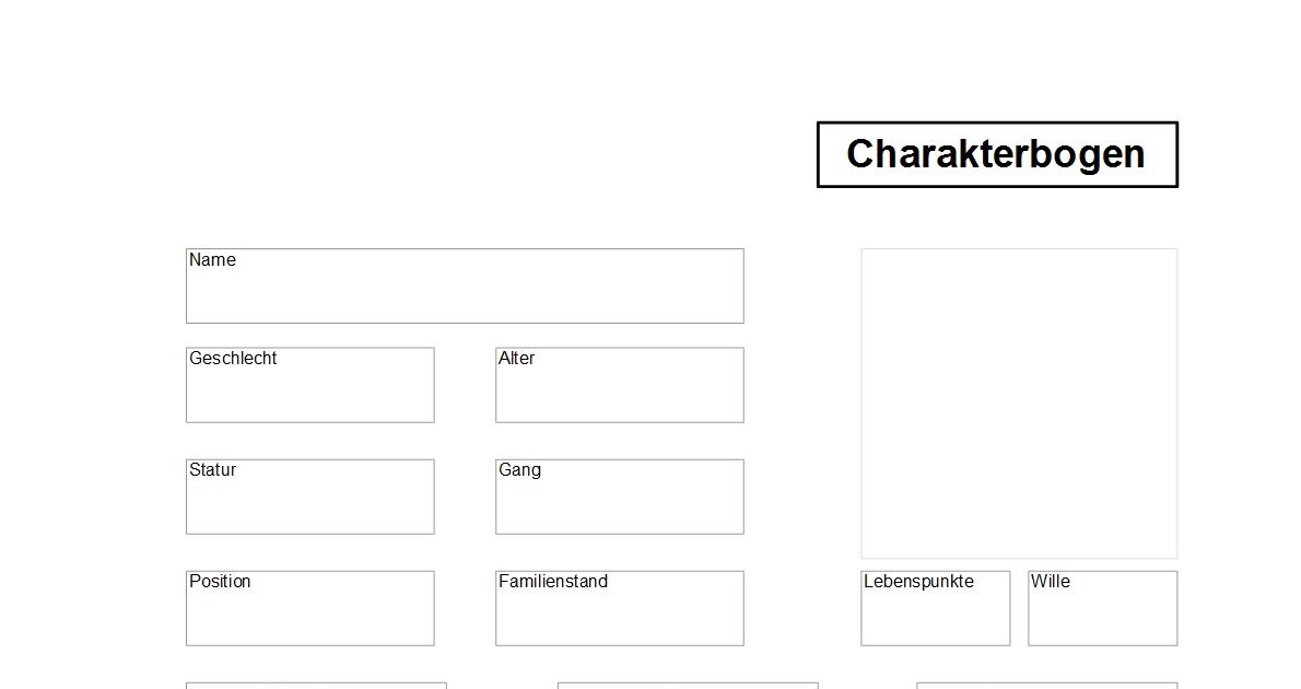 Pen And Paper Charakterbogen Vorlage / DSA 3 CHARAKTERBOGEN PDF - Pen