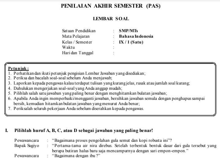 Contoh Makalah Bahasa Indonesia Smp Kelas 9