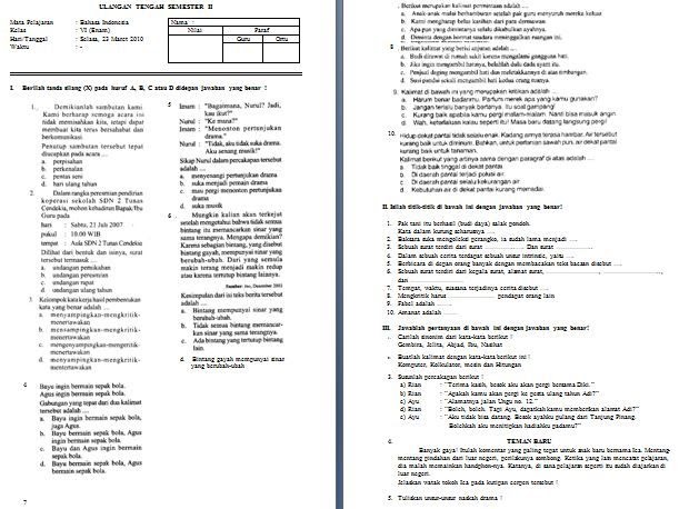 Soal Bahasa Inggris Kelas 7 Semester 2 Kurikulum 2013 - Guru Paud