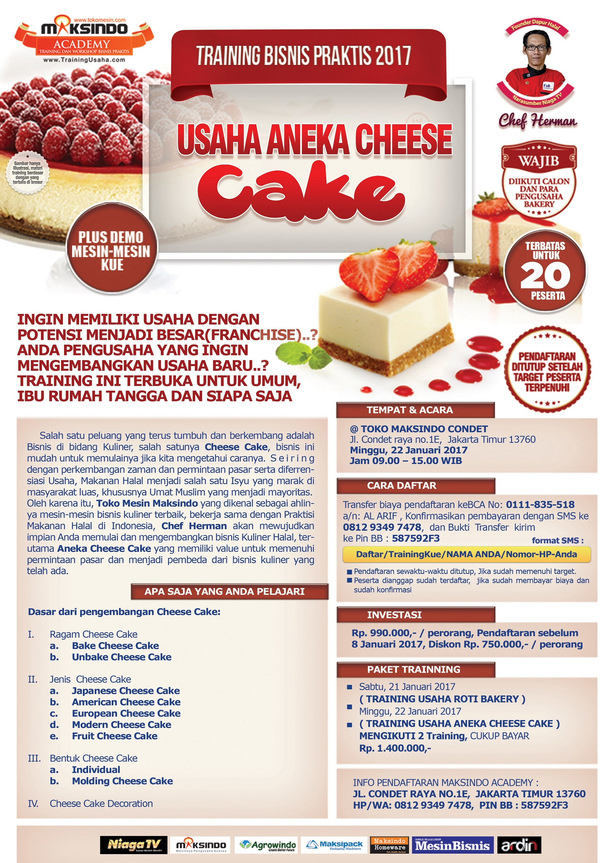 Contoh Brosur Cake and Bakery Terpercaya
