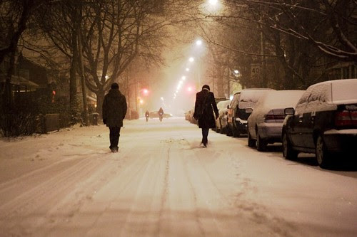 Snow walking on Brunswick Avenue (Toronto)