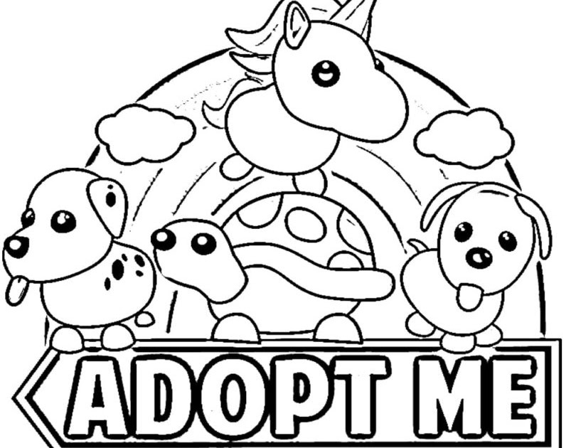 Roblox Adopt Me Coloring Pages Printable