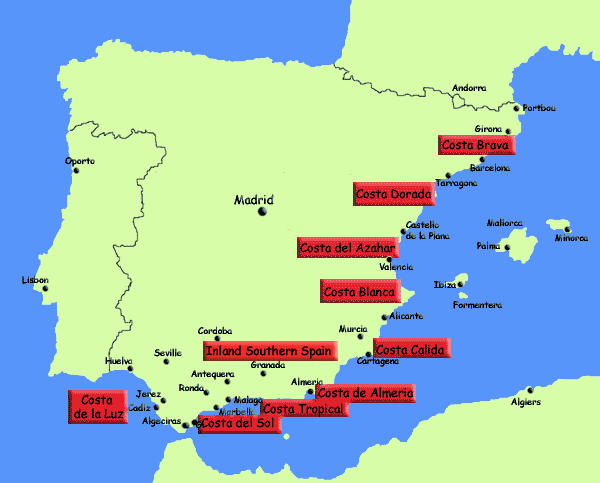 COSTA BRAVA SPAIN MAP - Imsa Kolese