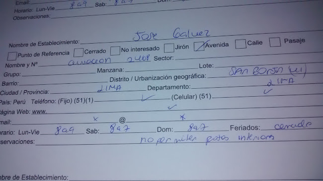 Jose Galvez Escuela de Conductores - San Borja