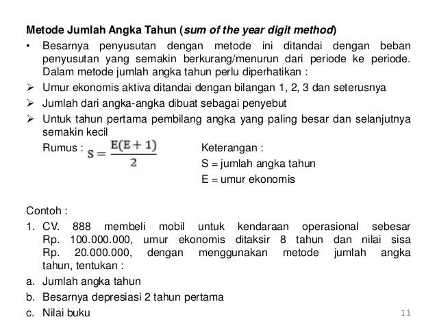 Contoh soal dan jawaban metode jumlah angka tahun