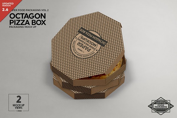 Download Free Octagon Pizza Box Packaging Mockup Psd Mockup PSD Mockup Template