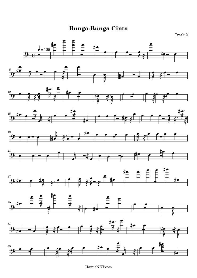 Bunga Bunga Cinta Chord - Chord Walls