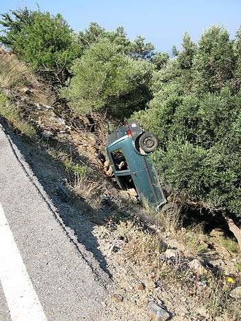 Accident near Rodakino, Finikas, Nomos Rethymn...