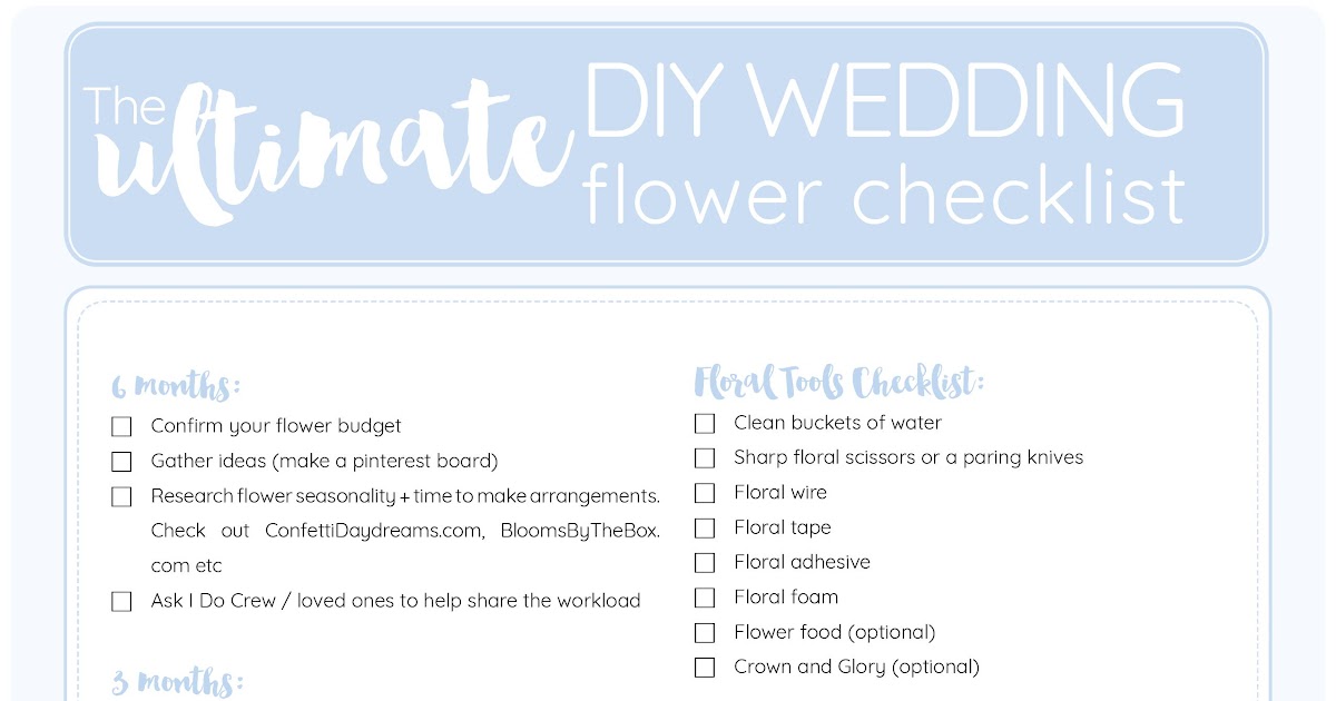 best wedding checklist printable
