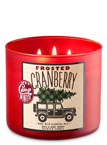  Frosted Cranberry 3-Wick Candle - Bath And Body Works