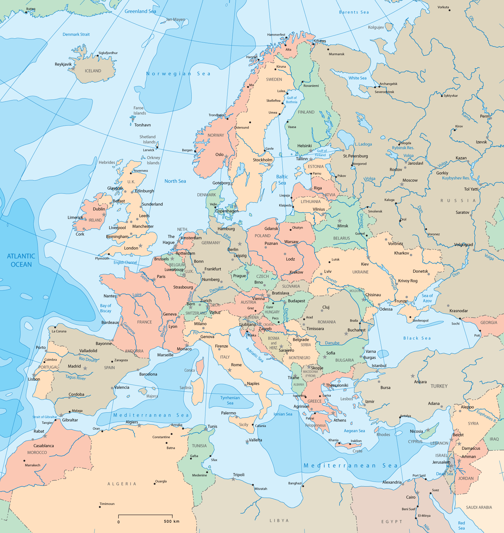 Harta Europei Orase Harta