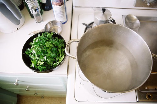 boiling parsley