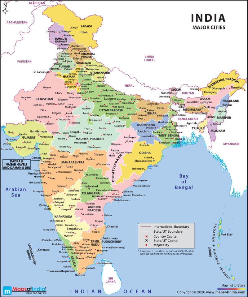 India State Map With Cities India Map State And City Wise ~ CATWALKWORDS