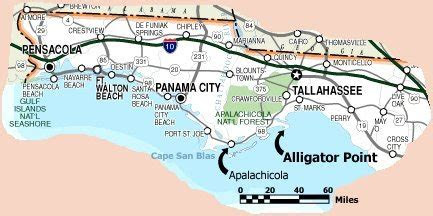 Road Map Of South Alabama And Florida Panhandle - Road Map
