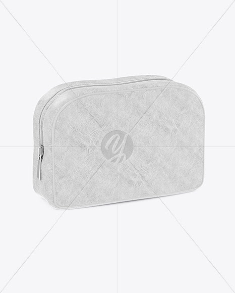 Download Download Cosmetic Bag Mockups Front View PSD - Leather ...