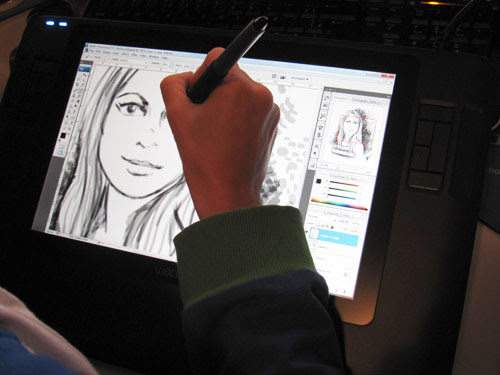 teste desenho preto e branco tablet cintiq wacom, dicas para ilustradores,