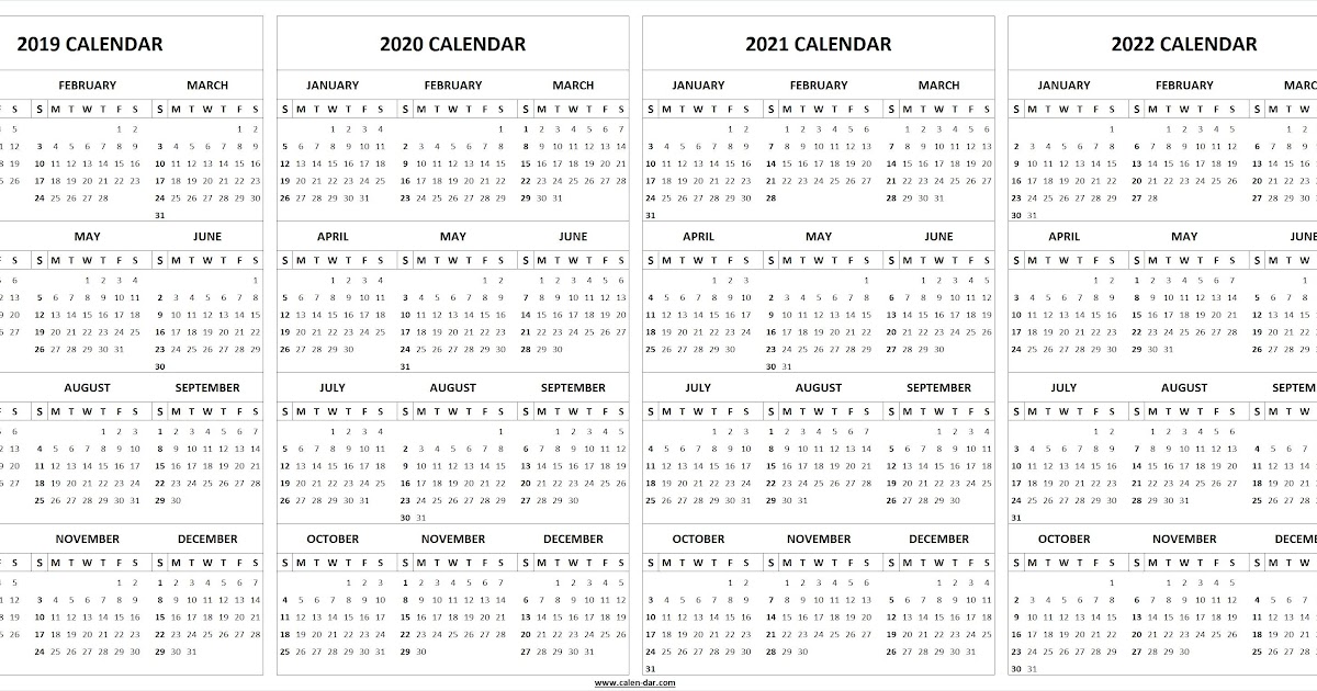 Calendar 2021 To 2025 Printable 3 Year Calendar 2021 To 2023 Month