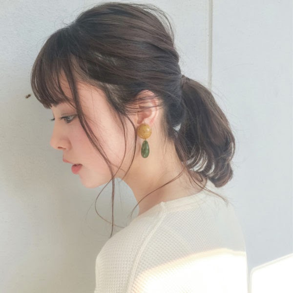最高前髪 長い ひとつ 結び 世界のすべての髪型