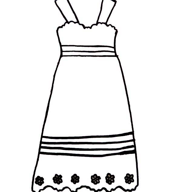 Dress Summer Polka Dot For Girls Printable Free Coloring Pages - Randy ...
