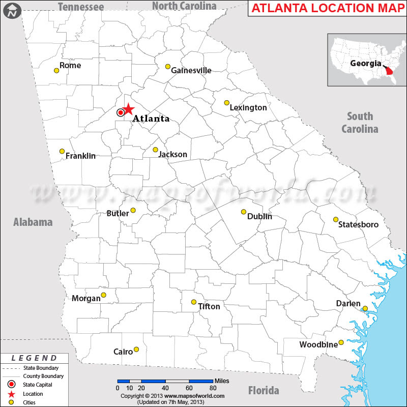 Maps Usa Map Atlanta