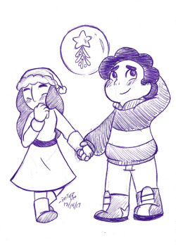 Sketch a Day 957- Steven and Connie - 12/19/17Steven is a little based his look from the birthday episode. I love his regular design but I also loved the way he looked a little older