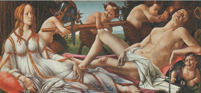 Resultado de imagen para botticelli venus y marte