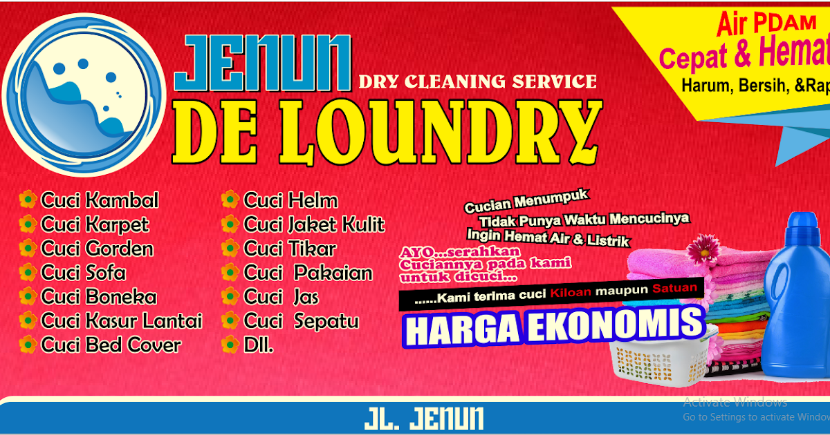 Contoh Mmt Laundry Keren Terbaru gambar spanduk