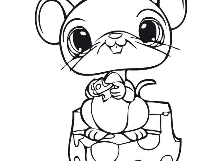 100+ Coloring Pages Cute Mice