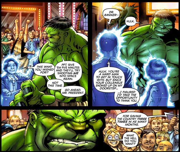 'What do any of us want? I mean, when you get down to it, it's all so meaningless, isn't it? I mean what do any of us want...' (Incredible Hulks #631)