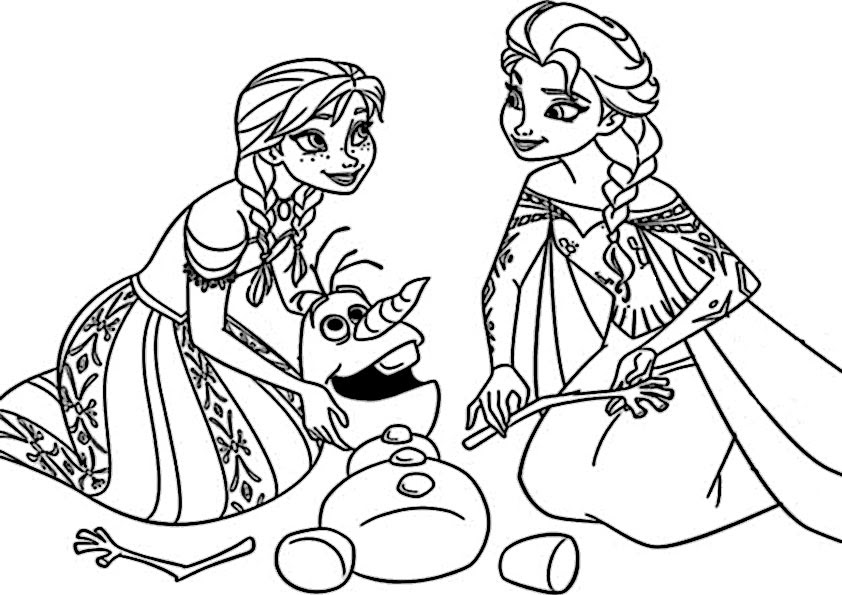 Anna Und Elsa Malvorlagen Zum Drucken