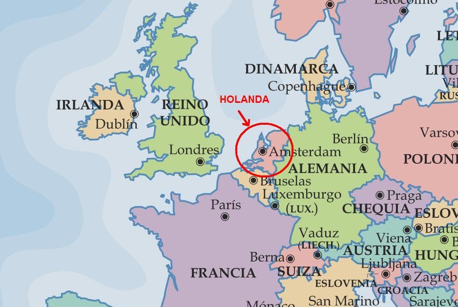 Paises Bajos Mapa Europa : Paises Bajos Estados De Mapa Holanda Estados