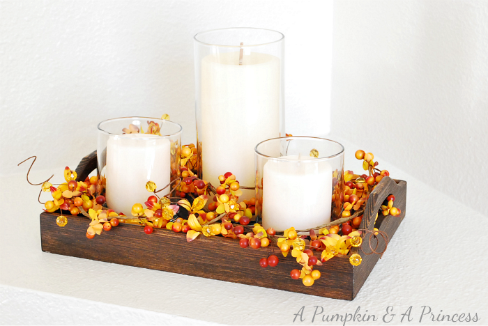 Fall Candle Centerpiece