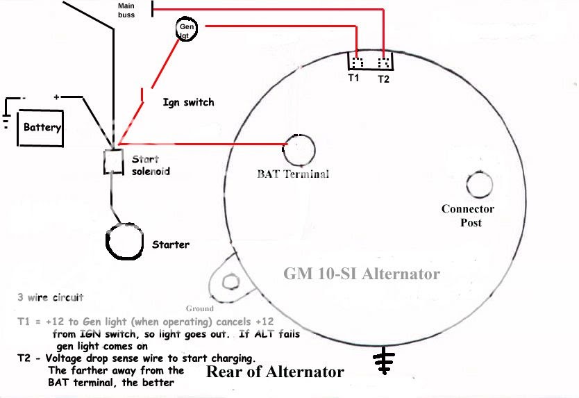 40 Gm 3 Wire Alternator Wiring - Wiring Diagram Online Source