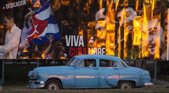"Viva Cuba Libre", en en una calle de La Habana, este 22 de marzo de 2016. Foto: Desmond Boylan/ AP