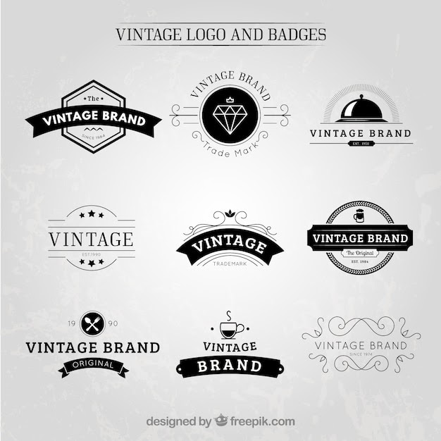 Free Hand Drawn Vintage Logos And Badges Vector