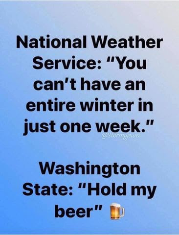 You can't have an entire winter in one week. Oh yeah? Hold my beer.