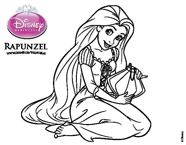 Rapunzel Princesas Disney Kawaii Para Colorear - Páginas Colorear