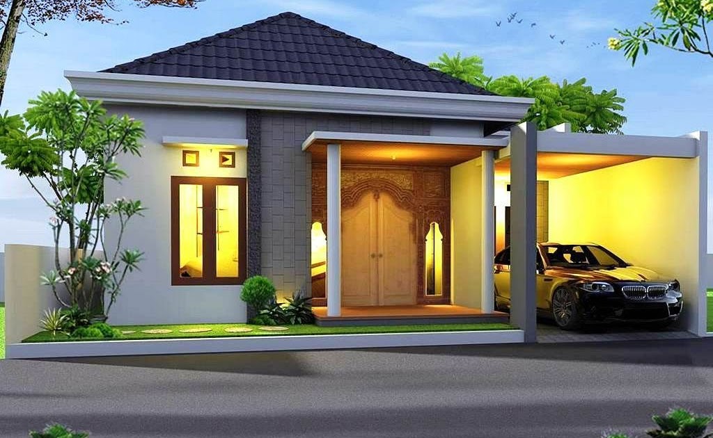 20 Tampak depan rumah minimalis 6 x 12 m