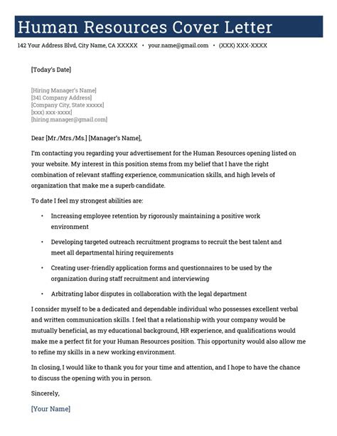 Human Resources Cover Letter from lh6.googleusercontent.com