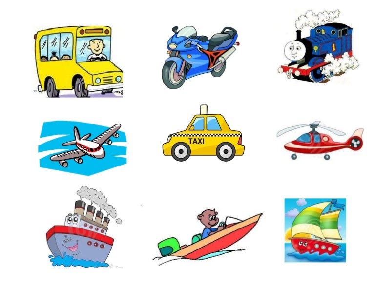 Dibujos Bonitos De Medios De Transporte Aereo, Terrestre Y Maritimos