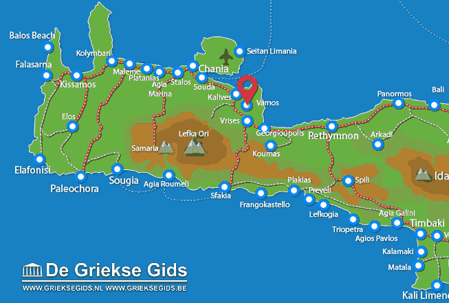 Vamos Kreta Karta | Karta Mellersta