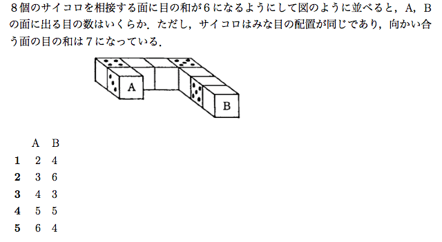 サイコロ 展開 図 問題 Donaldlampertjp