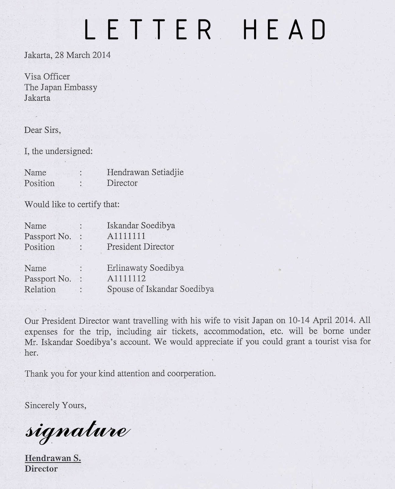 Contoh Surat Sponsor Untuk Visa New Zealand Dapatkan Contoh