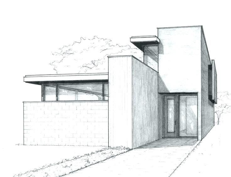 Sketch Beginner Easy Modern House Drawing - amigosdelabuenacomida
